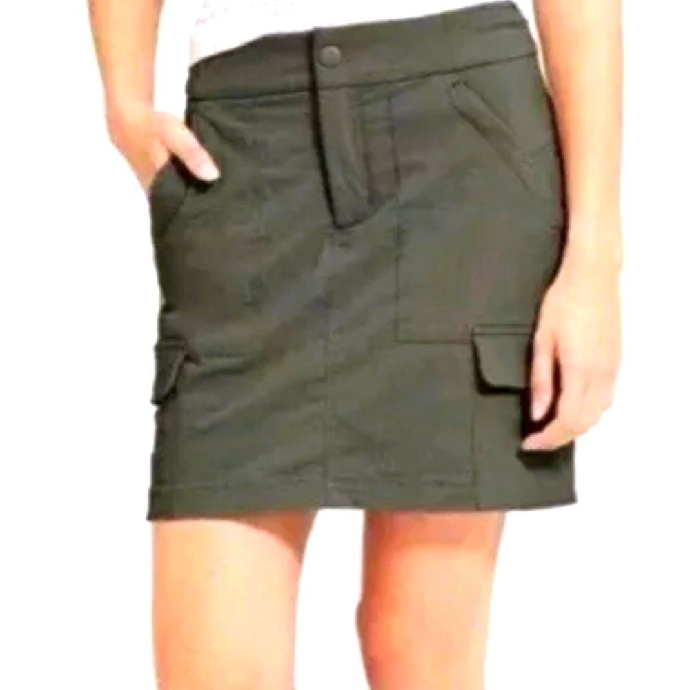 Athleta Trekkie Skort Skirt Olive Khaki Green Size 4 Tennis Athleisure Outdoors
